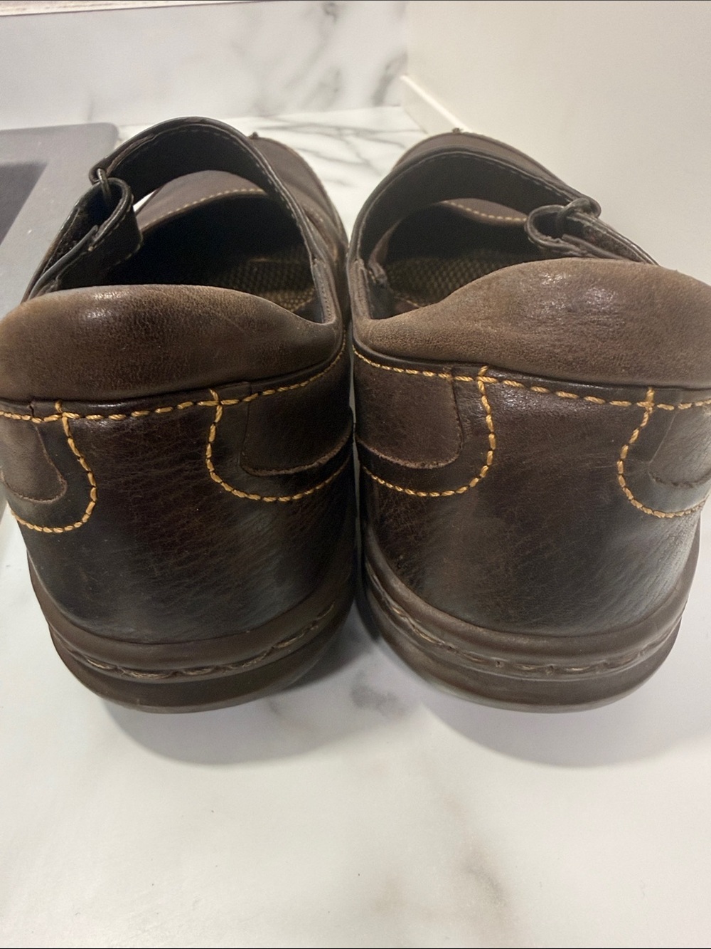 Born Brown Leather Mary Jane Comfort Casual Flats women’s 9 - Picture 5 of 10